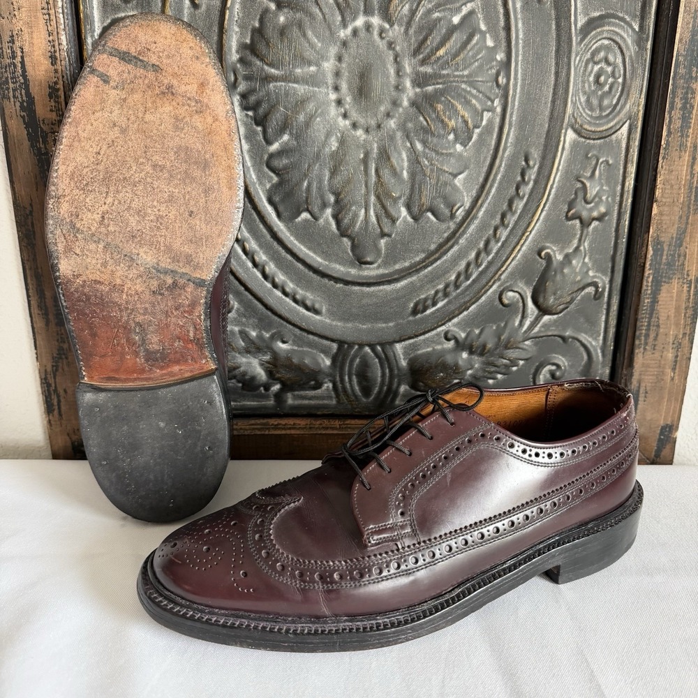 Bootmaster by Thom McAnn Burgundy Leather Wingtips‎ Made in USA Men's Sz 9.5